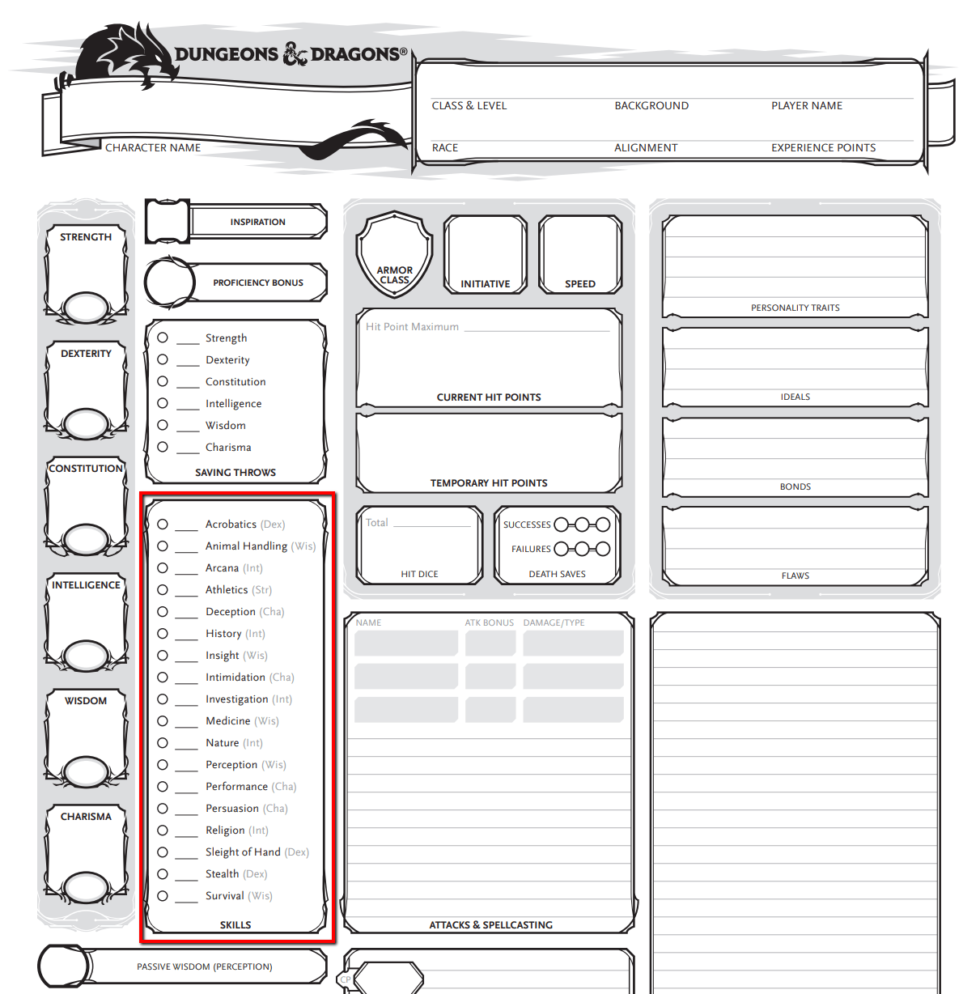 Character Sheets - D&D Newbie Sessions